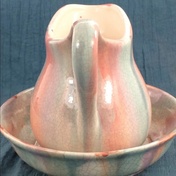 ⭐️Vintage Vohann Of California Original Design Cascade Sienna Pitcher & Bowl MCM - Picture 2 of 11